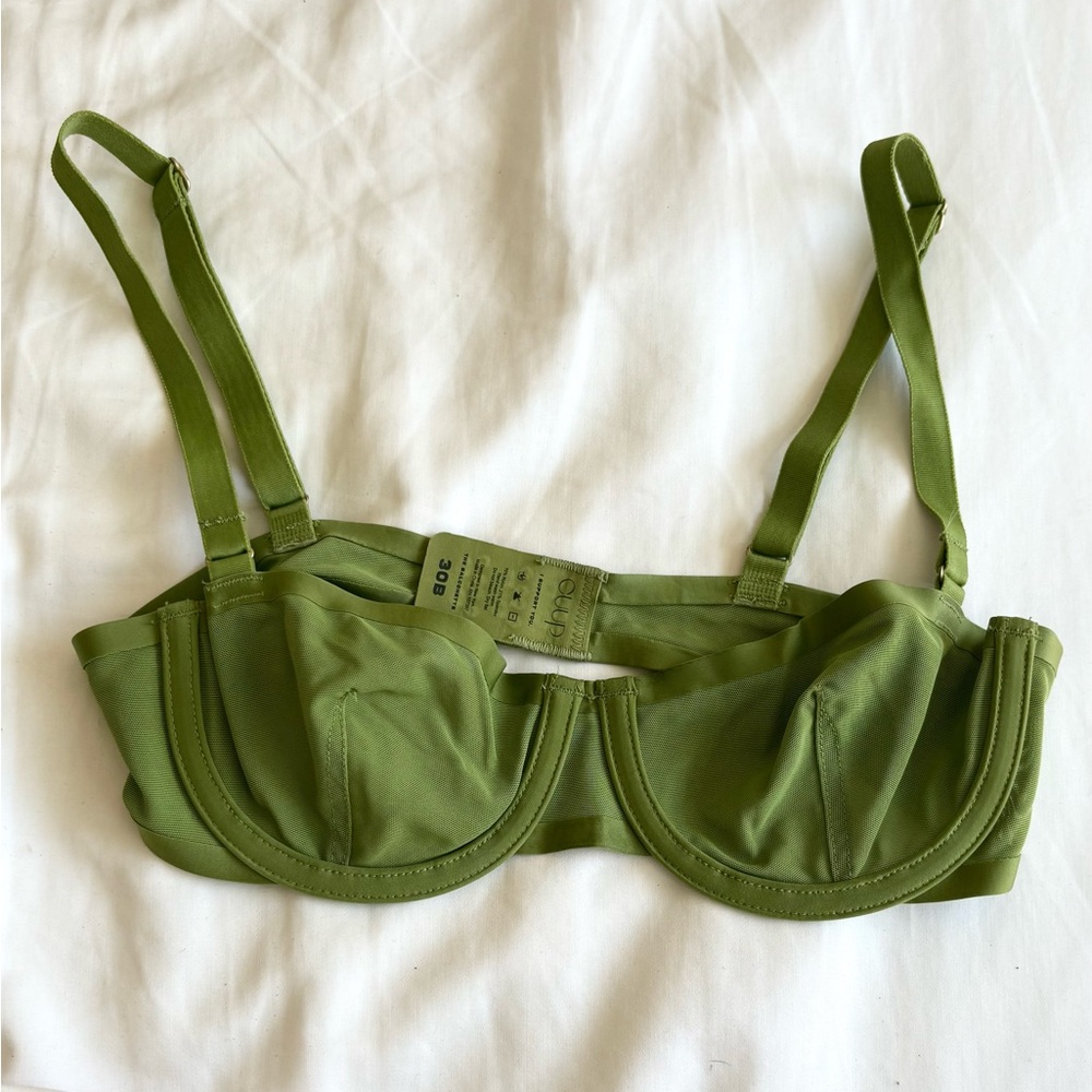 CUUP Olive Green Sheer Bra